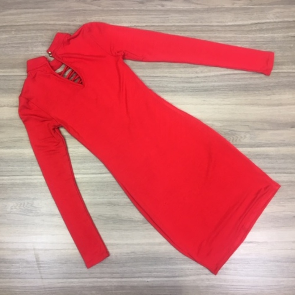 Juniors' Lace-Up Bodycon Dress - Picture 7 of 8